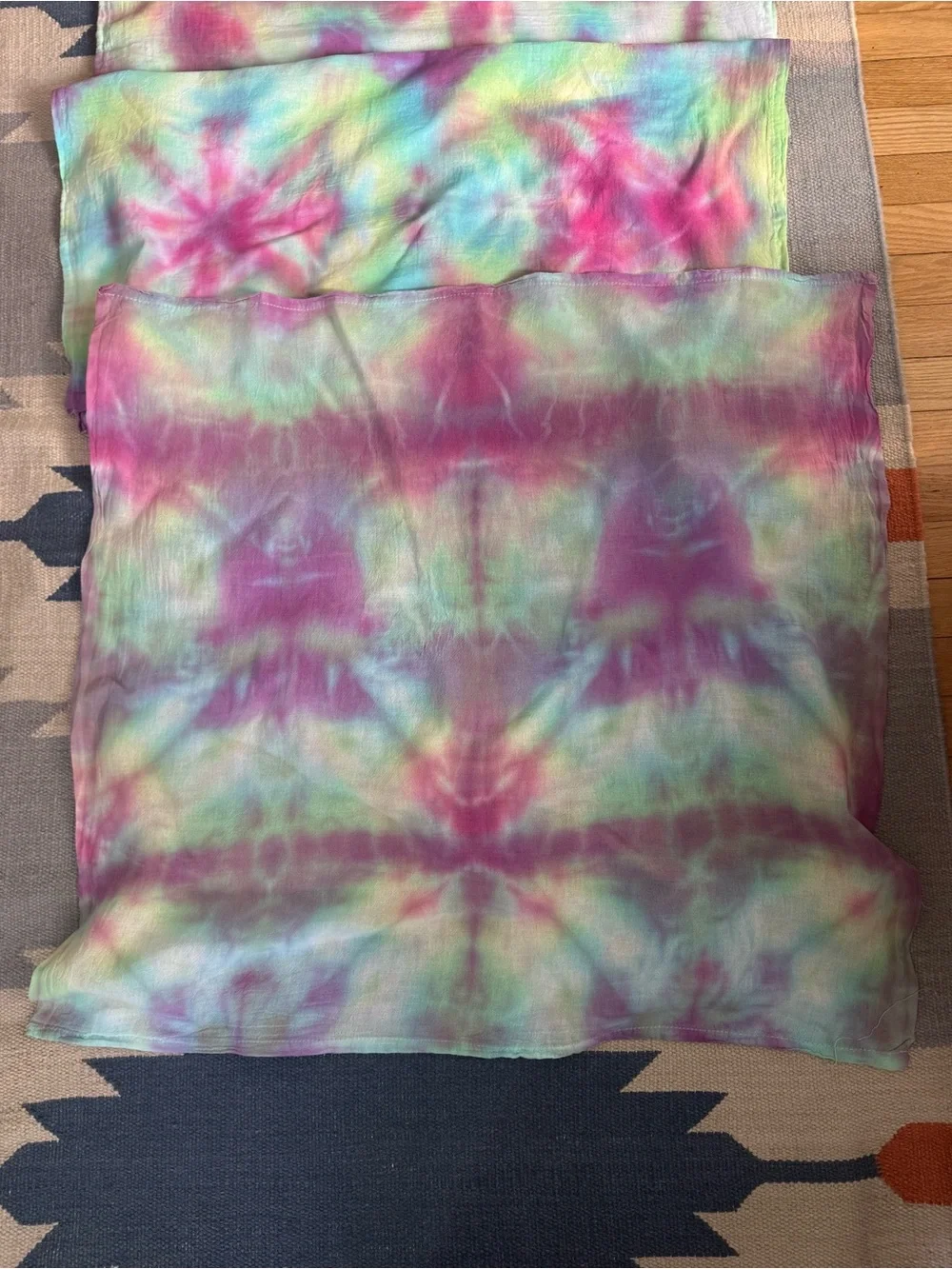 5 sack cotton kitchen towels hand dyed